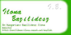 ilona bazilidesz business card